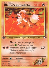 Blaine's Growlithe - 62/132 - Common - 1st Edition